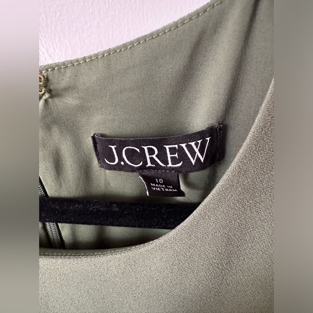 J.Crew Green Sleeveless Stealth Dress - Size 10 - Picture 3 of 6